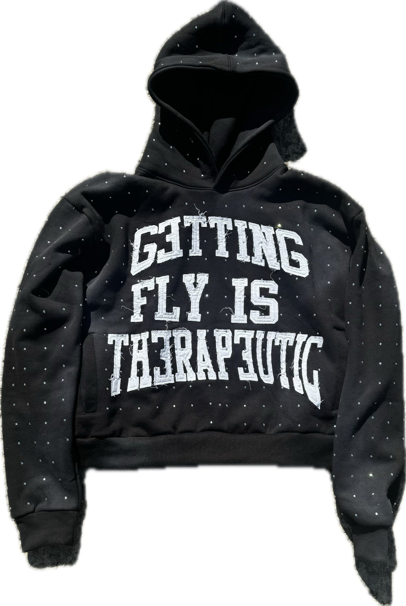 Rhinestone "Therapy" Hoodie